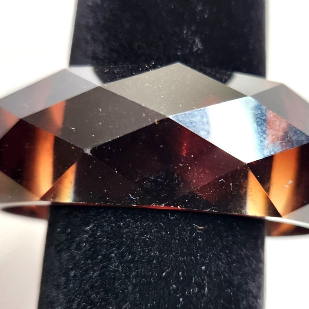 Faceted Bangle Bracelet Geometric Design Retro Neutral womens jewelry chunky